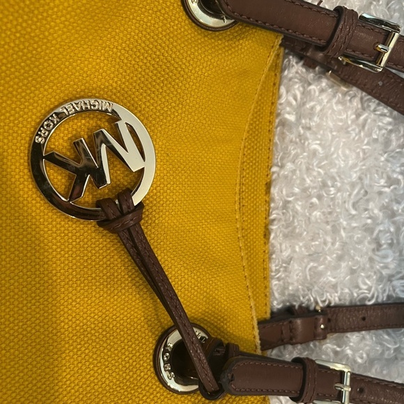 Michael Kors Yellow Saffiano Tote Shoulder Bag - Picture 12 of 16